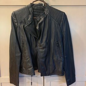 Marc NewYork Andrew Marc Black Moto Leather Jacket